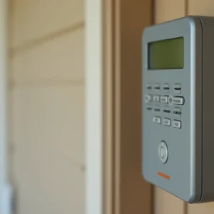 house alarm system on the front door