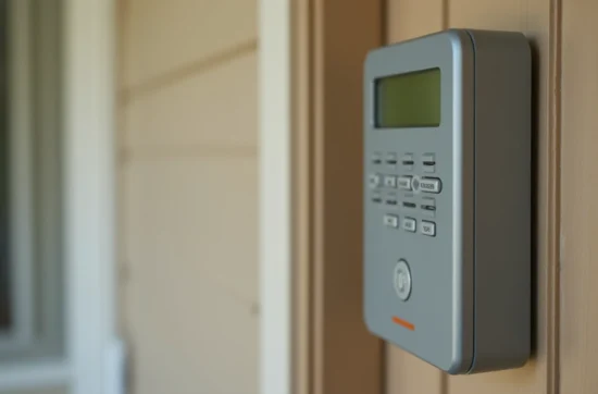 house alarm system on the front door