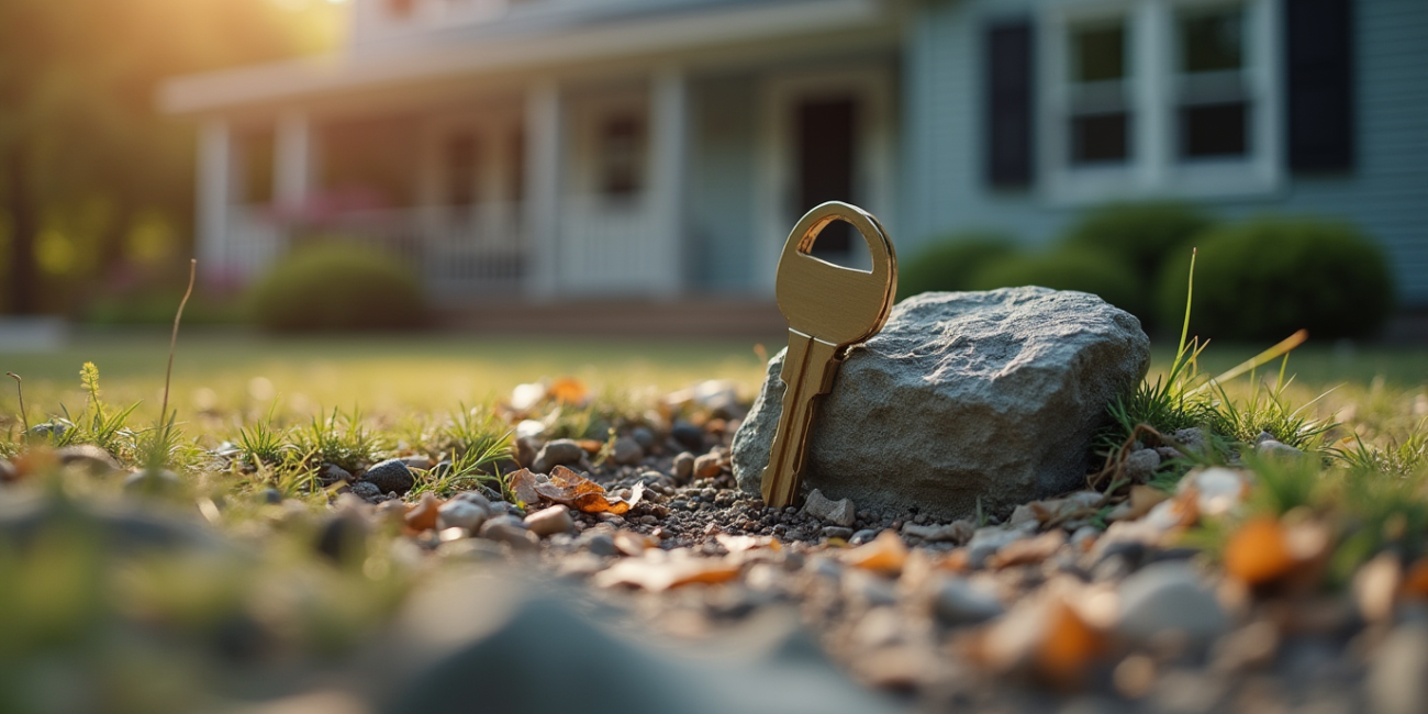 home security mistakes hiding a key under the rock