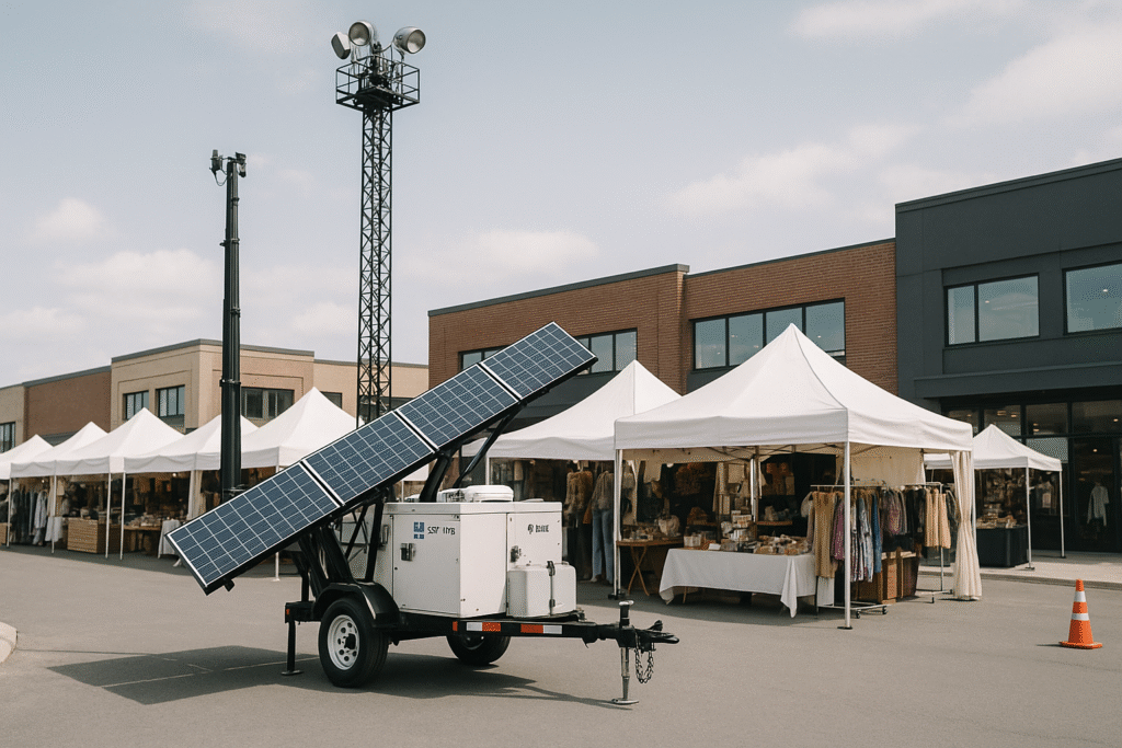 mobile security trailers in outdoor stores