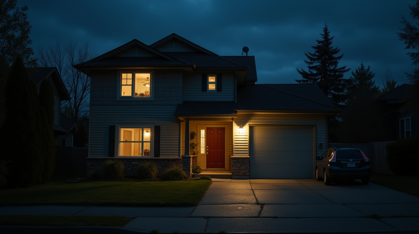 nightvision cameras on suburban home