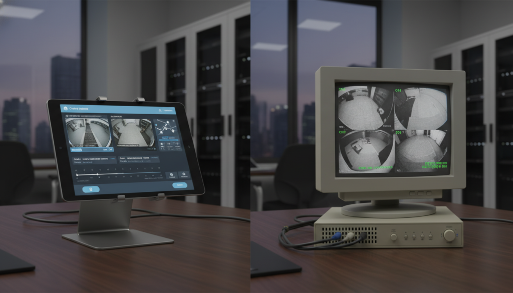 Comparison of cloud-based and traditional security camera recording systems